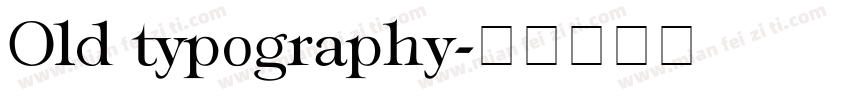 Old typography字体转换